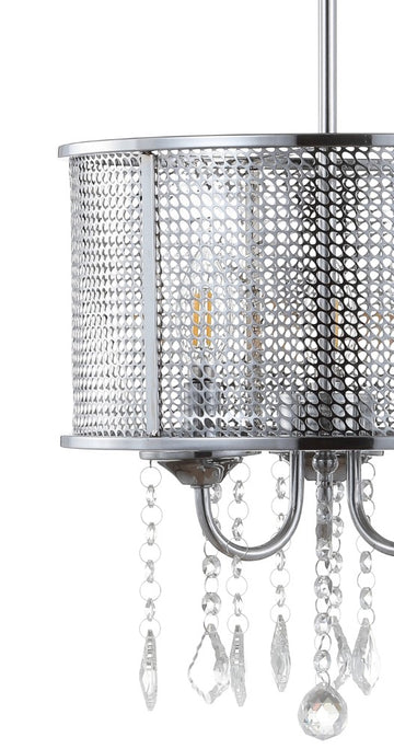 Avah Metal/Crystal Adjustable LED Drop Chandelier - JONATHAN Y
